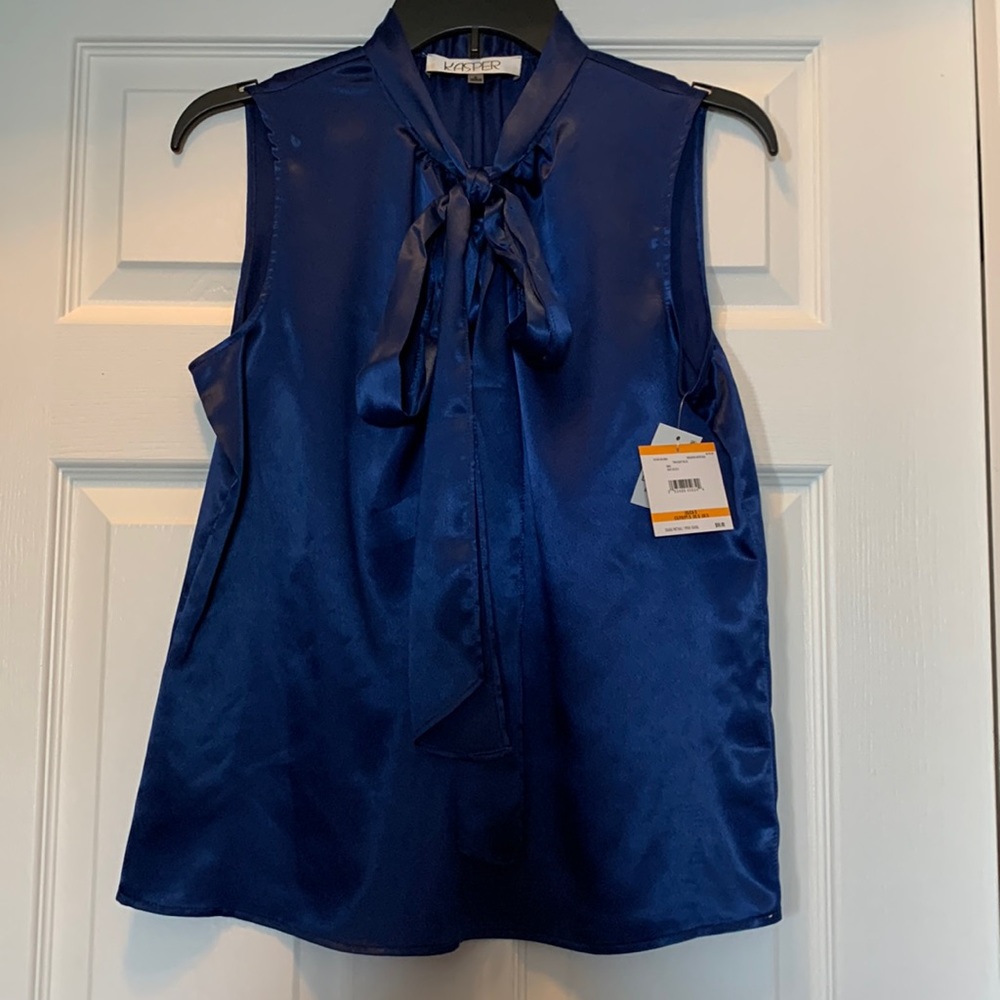 New Kasper Sleeveless blouse with bow small